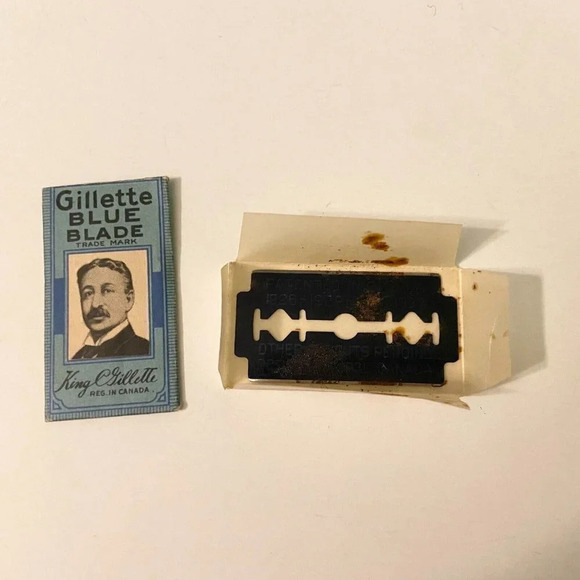 Vintage 1930s Gillette  Blue Blades Safety Razor Canada Lot of 6 - Picture 4 of 14